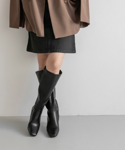 A de Vivre ブーツ レザーロングブーツ レディース : ZOZOTOWN Yahoo