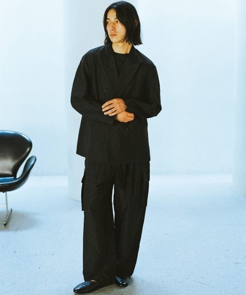 LIDnM ジャケット テーラードジャケット SILK LINEN SUCKER