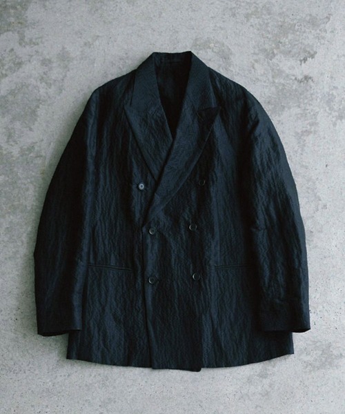 LIDnM ジャケット テーラードジャケット SILK LINEN SUCKER