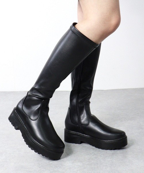 「LOVEHUNTER」 ロングブーツ S ブラック レディース_画像4