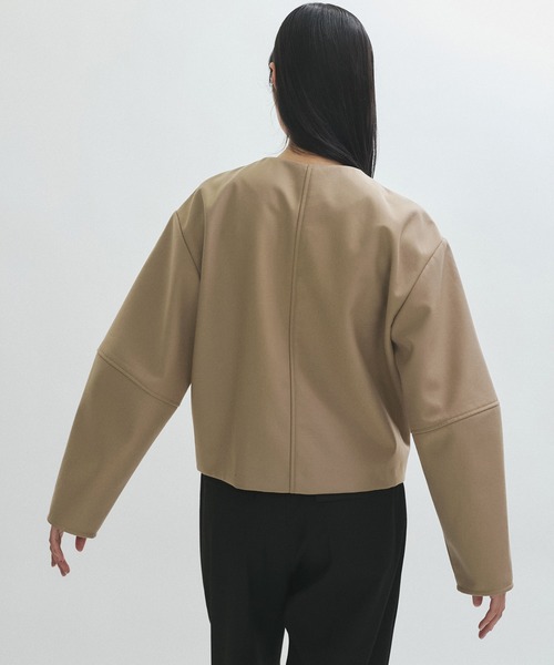 新品未使用 ADAM ET ROPÉ オリーブ ノーカラージャケット ADAM ET ROPE' ジャケット ノーカラージャケット 「WEB限定