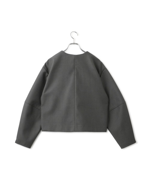 ADAM ET ROPE' FEMME ノーカラーボンディングジャケット ADAM ET ROPE'｜【WEB限定】・【オケージョン】ノーカラー