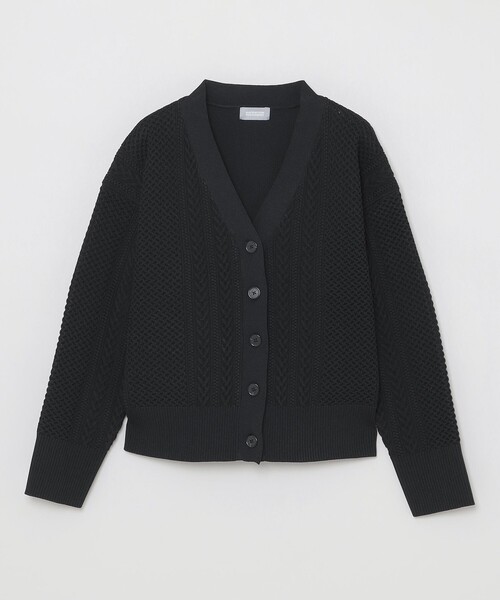 カーディガン GREY LABEL ワイドケーブルカーディガン レディース