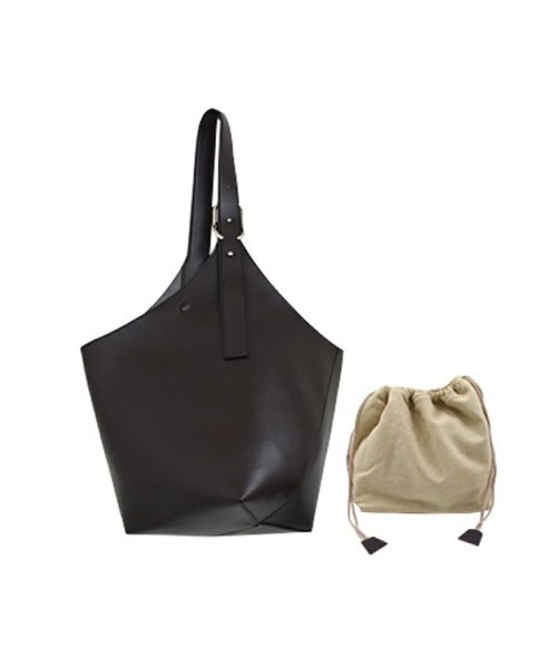 ショルダーバッグ バッグ 巾着つきバケツトートバッグ レディース