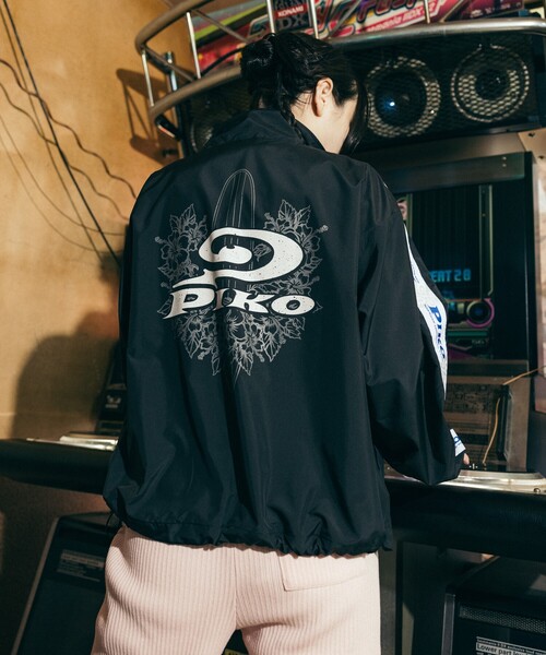 【00S】ピコ PIKO セットアップ 上下 ドローコード テック Y2K L 00s PIKO ピコ リバーシブルフリースセータージャケット 紺