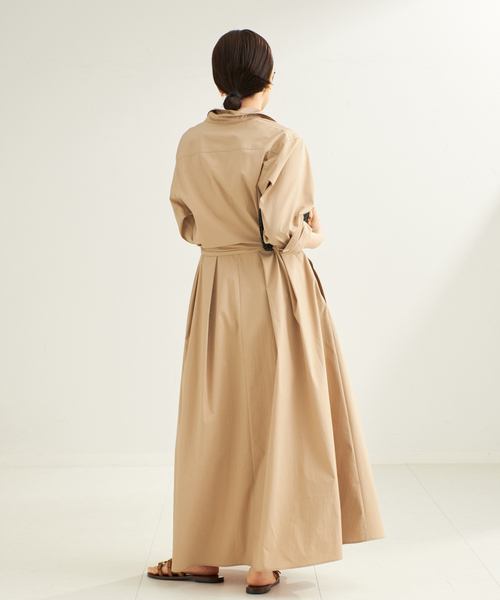 Plage　Lip Gather ドレス　Sサイズ　ベージュ　55445 Plage Lip Gather ドレス Sサイズ ベージュ 55445 - メルカリ