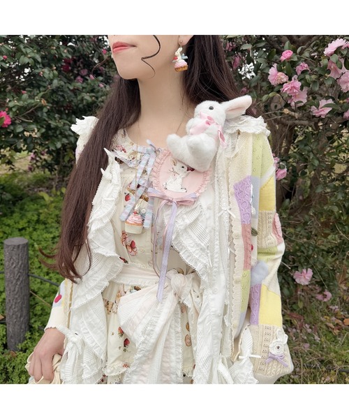 ピンクハウス　スィーツスプリングバニー　パッチワークワンピース PINK HOUSE｜スイーツスプリングバニープリントパッチワーク