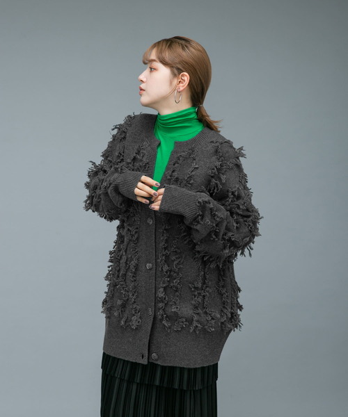 「KBF」 ニットカーディガン ONE グリーン系その他 レディース_画像6