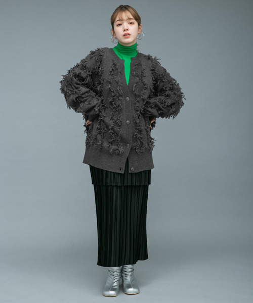 「KBF」 ニットカーディガン ONE グリーン系その他 レディース_画像8