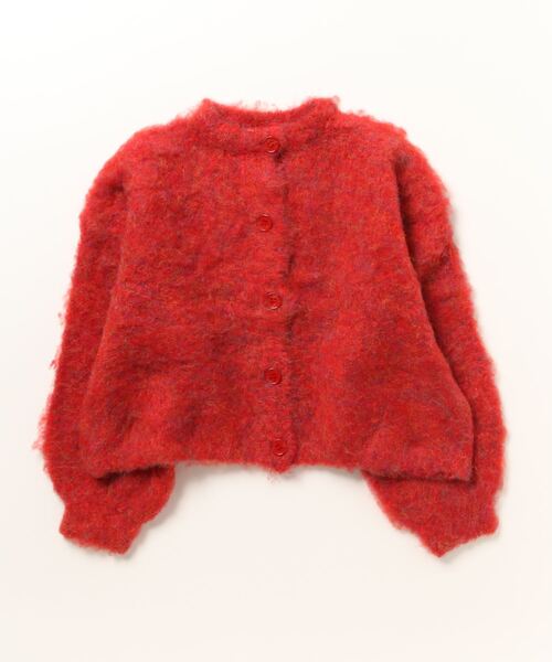 「Shelly island」 ニットカーディガン FREE レッド レディース_画像2
