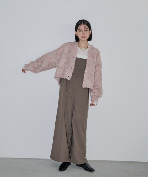 「Shelly island」 ニットカーディガン FREE レッド レディース_画像8