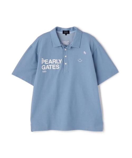 PEARLY GATES ポロシャツ 「PEARLY GATES」先染めデニム調ツイル