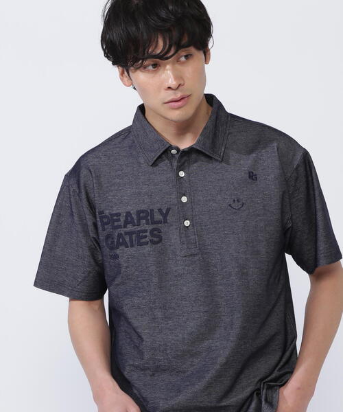 PEARLY GATES ポロシャツ PEARLY GATES ポロシャツ 「PEARLY GATES」先染めデニム調ツイル