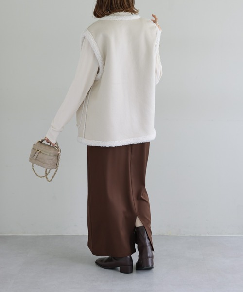 「DISCOAT」 ベスト FREE ブラック レディース_画像7