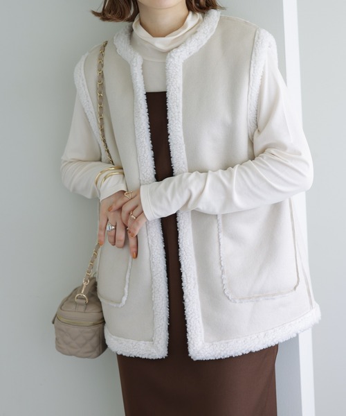 「DISCOAT」 ベスト FREE ブラック レディース_画像8