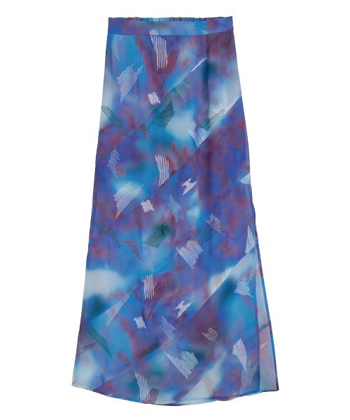 Ameri（アメリ） ロング スカート BLUR SCENERY SPIRAL SKIRT