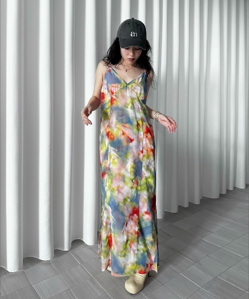 Ameri（アメリ） ロング スカート BLUR SCENERY SPIRAL SKIRT