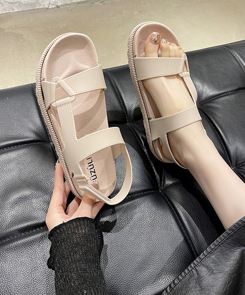 Lace Ladies（レースレディース） サンダル レザー調 ダブルベルト