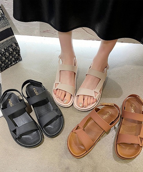 Lace Ladies（レースレディース） サンダル レザー調 ダブルベルト