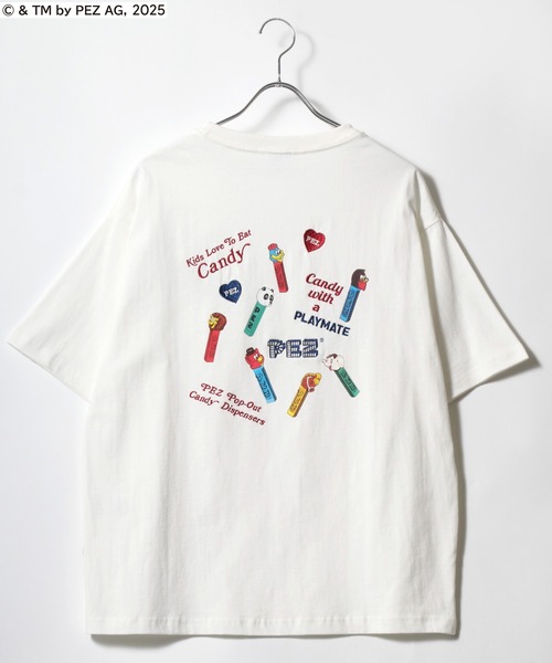 8SM2 PEZ バックプリント Tシャツ 刺繍 黒 M 半袖 アニマル 古着 t 