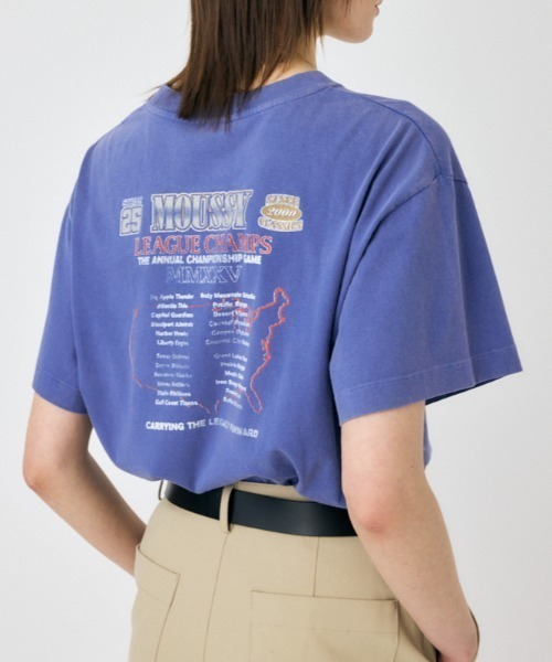 tシャツ MOUSSY LEAGUE CHAMPS 25 Tシャツ レディース