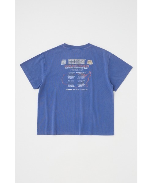 MOUSSY tシャツ LEAGUE CHAMPS 25 Tシャツ レディース