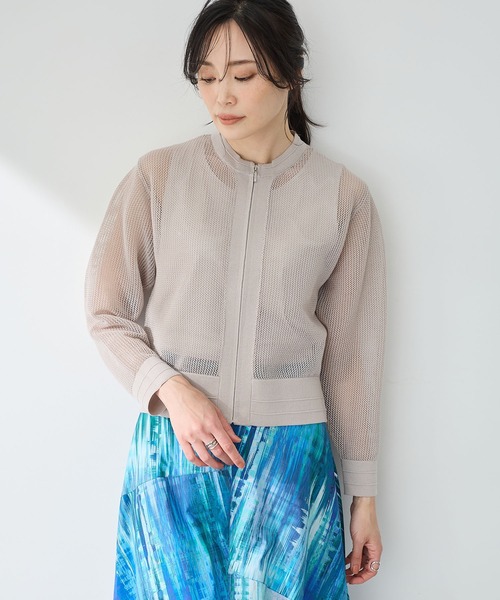 メッシュニットブルゾン ADAM ET ROPÉ FEMME(アダム エ ロペ ファム) / 【WEB限定