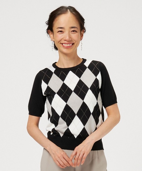 「TOKYO SHIRTS」 ニットアンサンブル L ブラック レディース_画像2