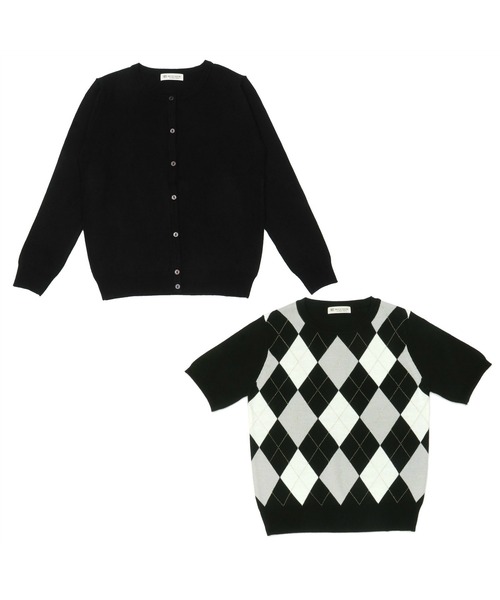 「TOKYO SHIRTS」 ニットアンサンブル L ブラック レディース_画像5