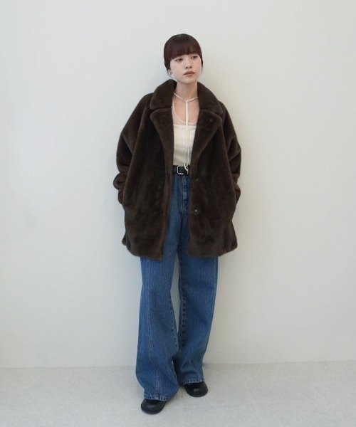 anuke（アンヌーク） ジャケット テーラードジャケット Eco Minkfur