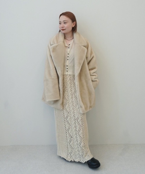 anuke（アンヌーク） ジャケット テーラードジャケット Eco Minkfur
