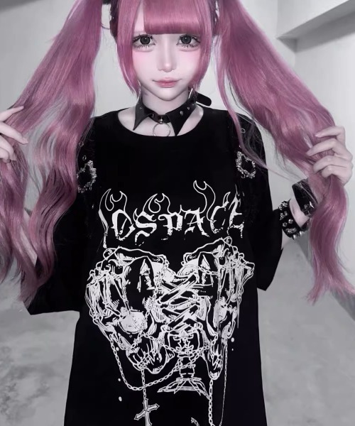 NOVESSEL tシャツ 「AOSPACE」スカルプリントTシャツ レディース