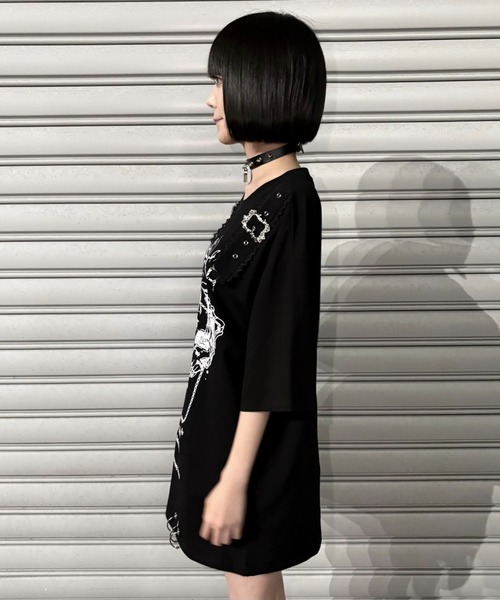 NOVESSEL tシャツ 半袖 「AOSPACE」スカルプリントTシャツ レディース