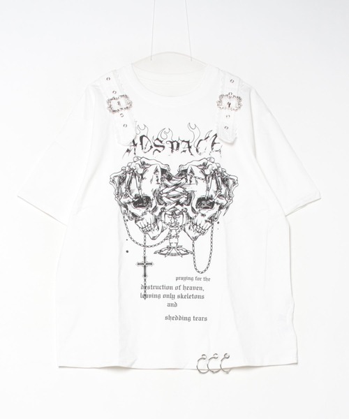 NOVESSEL tシャツ 半袖 「AOSPACE」スカルプリントTシャツ レディース