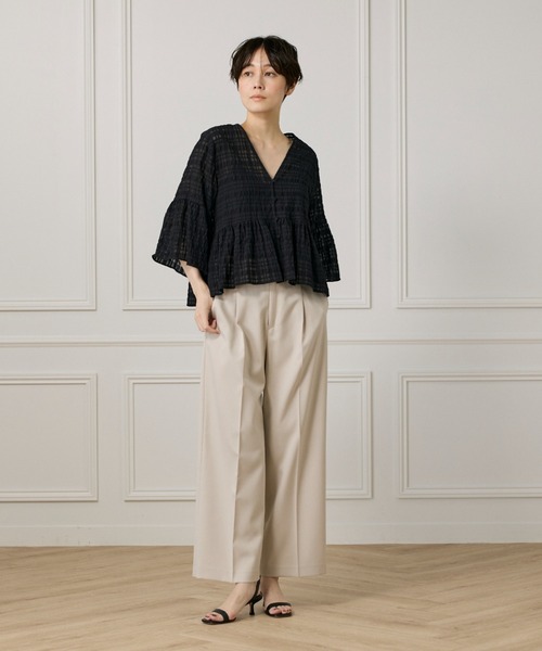 SY32●ツイルタックワイドパンツ ストレートパンツ●Ｌ●定価24,200新品 I.T.'S. international（イッツインターナショナル） ワイドパンツ