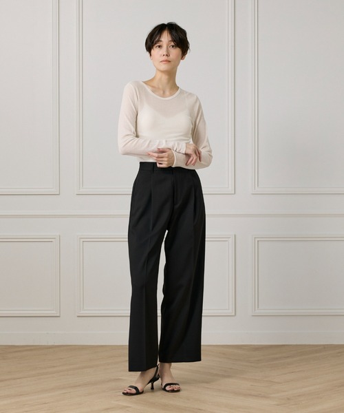 SY32●ツイルタックワイドパンツ ストレートパンツ●Ｌ●定価24,200新品 I.T.'S. international（イッツインターナショナル） ワイドパンツ