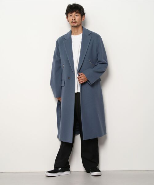 CULLNI（クルニ） チェスターコート 2 ブルー メンズ : ZOZOTOWN Yahoo