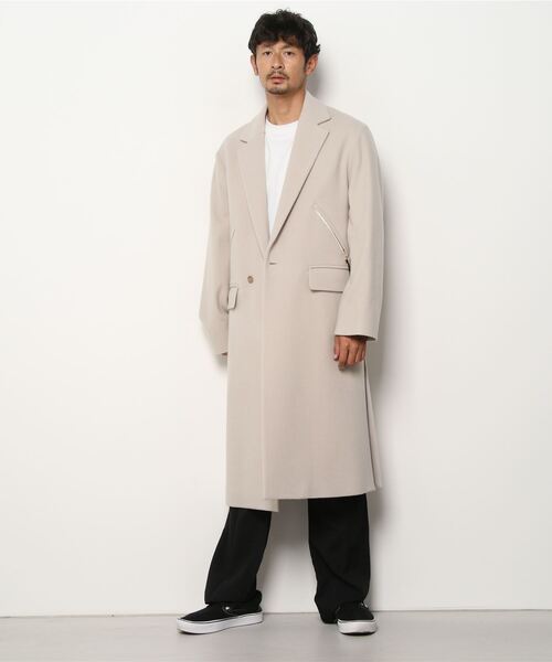 CULLNI クルニ　メルトンチェスターコート　サイズ2 値段交渉可能 CULLNI（クルニ） チェスターコート 2 ブルー メンズ : ZOZOTOWN Yahoo