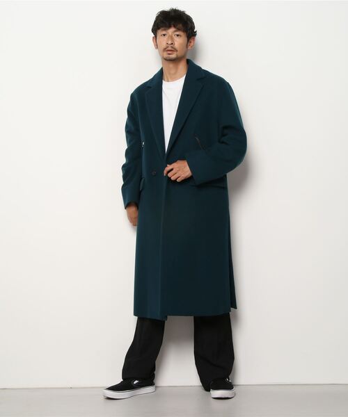 CULLNI（クルニ） チェスターコート 2 ブルー メンズ : ZOZOTOWN Yahoo