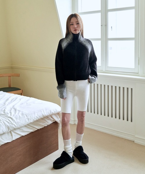 「UNE MANSION」 ニットショートパンツ FREE クリーム レディース_画像4