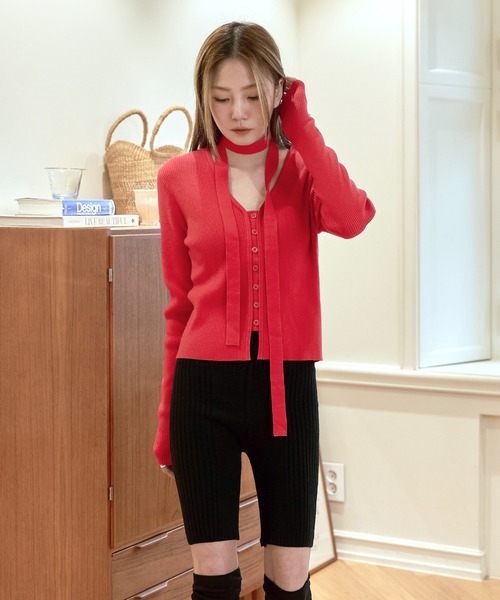 「UNE MANSION」 ニットショートパンツ FREE クリーム レディース_画像7