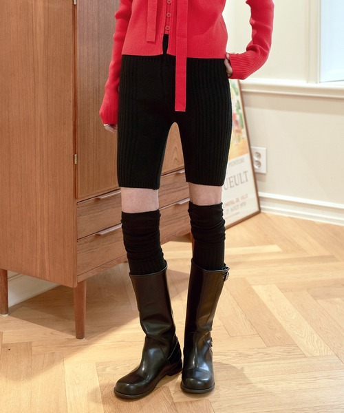 「UNE MANSION」 ニットショートパンツ FREE クリーム レディース_画像9