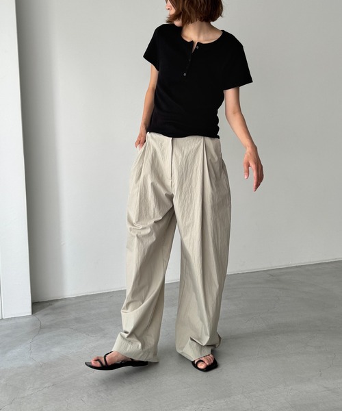 tシャツ El mar　コンパクトベロア半袖Tシャツ レディース CANAL JEAN tシャツ El mar コンパクトベロア半袖Tシャツ