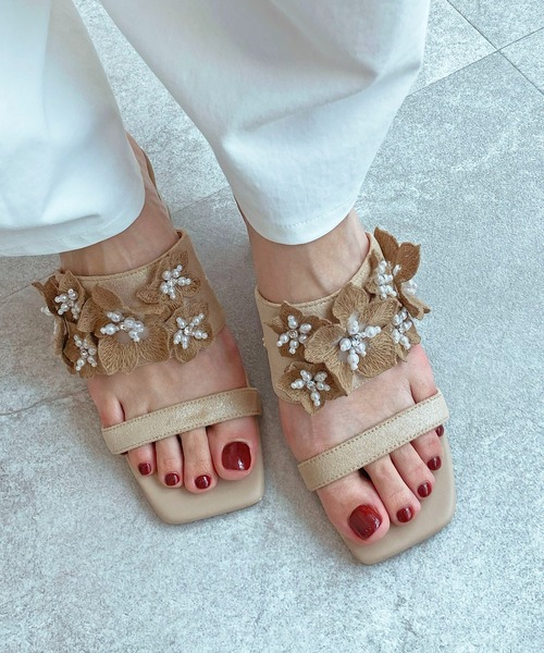 サンダル・ミュール TROPICAL SANDALS WA ORiental TRaffic サンダル ツイストギャザーミュールサン