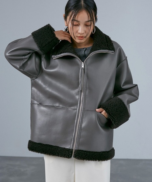 CEE_SEE 「CE'E_SE'E」 ムートンコート FREE ライトグリーン