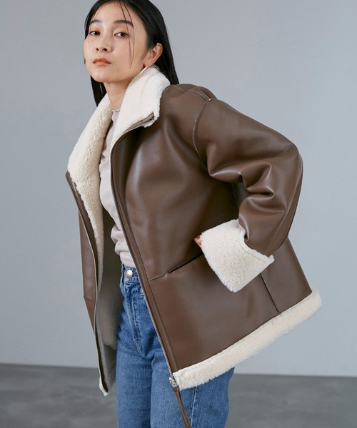 CEE_SEE 「CE'E_SE'E」 ムートンコート FREE ライトグリーン