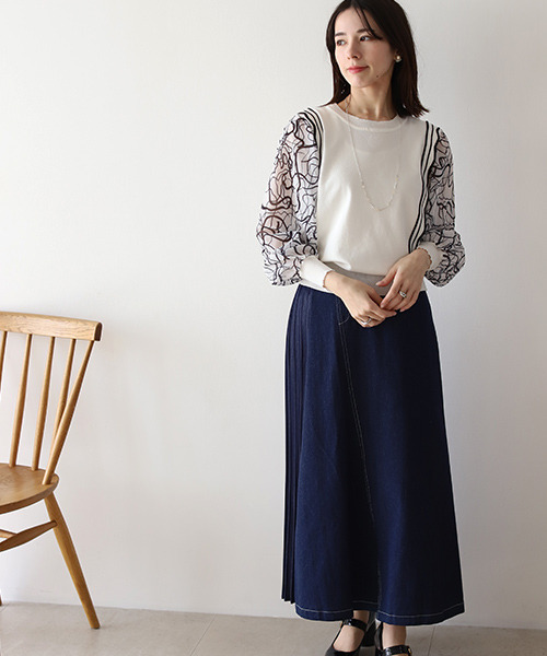 「REAL CUBE」 長袖ニット FREE ブラック レディース_画像6