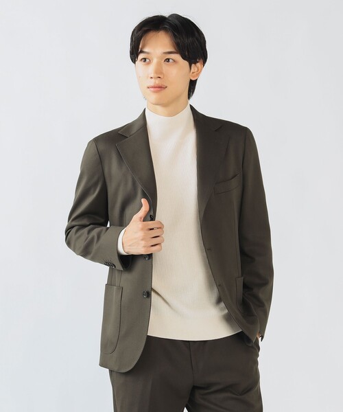 BEAMS HEART ジャケット テーラードジャケット ウール混チノ 3ボタン