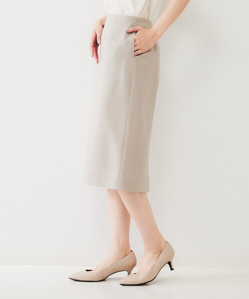新品　アンタイトル　スカート スーツ　ライトグレー系orライトベージュ系　XS UNTITLED（アンタイトル） uvカット スカート 「通勤スーツ」ライト