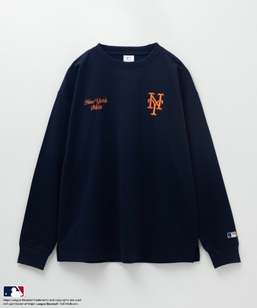 MLB tシャツ ロゴ刺繍 ロングスリーブTシャツ メンズ レディース
